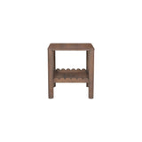 Modern aesthetics effortlessly blend with the refined simplicity of traditional Shaker design in the Wiley side table. Meticulously crafted, its elegant form is defined by sleek, geometric curves that add a captivating touch of modernity. The post legs stand as pillars of strength, grounding the side table with their understated presence. Amethyst Home provides interior design, new home construction design consulting, vintage area rugs, and lighting in the Calabasas metro area.