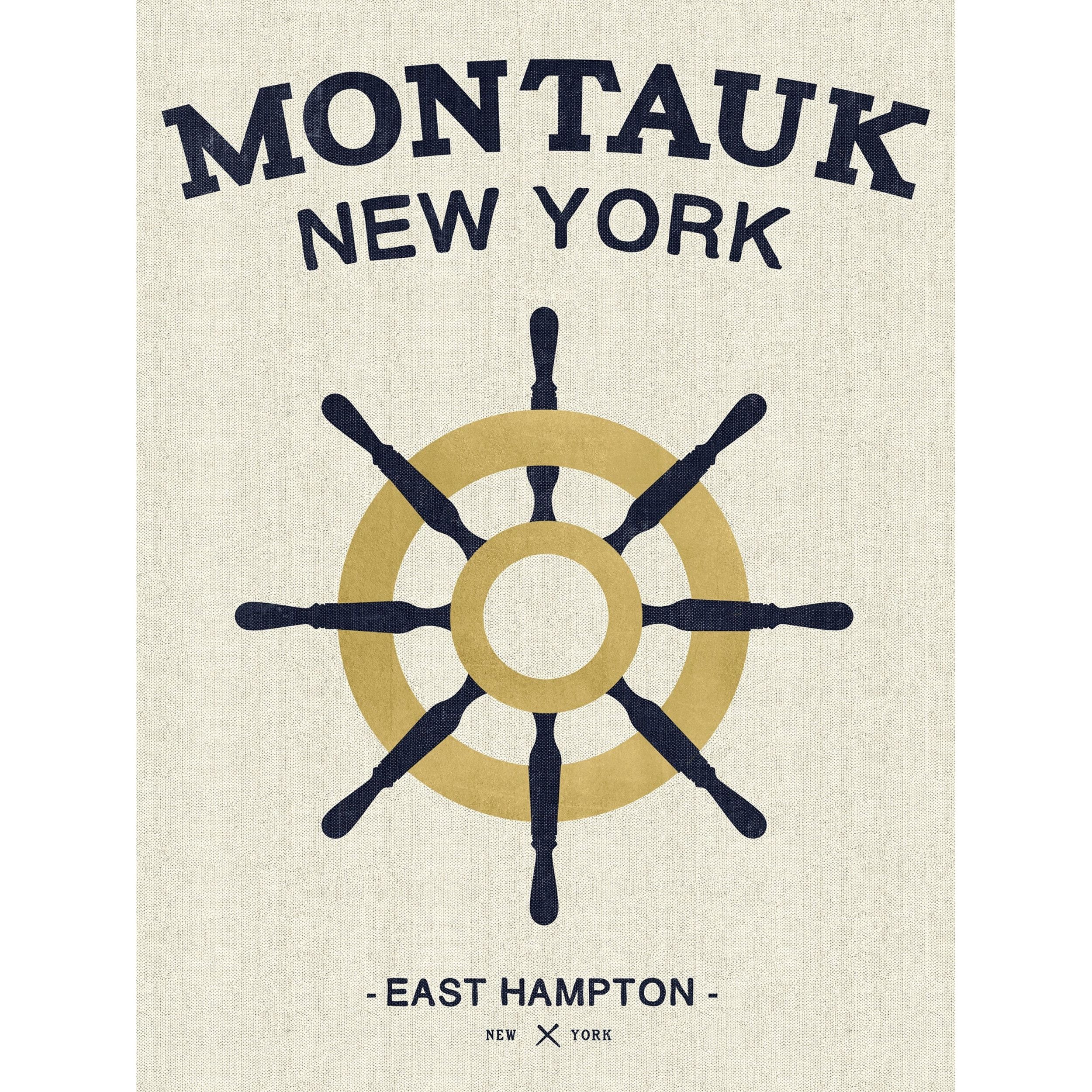 Featuring Montauk Art by Wendover Art at Amethyst Home. Destination: Montauk. This vintage inspired canvas art with gilded wheels is so much fun.
Medium: Raw CanvasTreatment: Gallery Wrapped, Hand Applied LeafingSize: 30"w x 40"h
 Framed as shown.  Amethyst Home provides interior design, new home construction design consulting, vintage area rugs, and lighting in the Miami metro area.