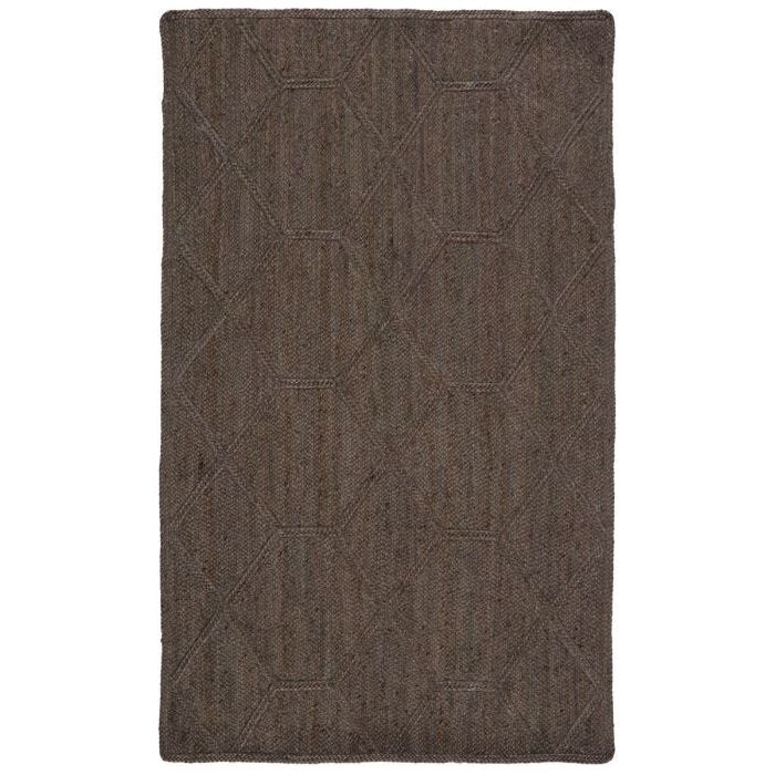 Featuring Naturals Tobago Ponce Rug by Jaipur Living at Amethyst Home. The Naturals Tobago collection delivers rich texture and organic allure to contemporary homes. Handwoven of jute, the Ponce area rug showcases a chic geometric trellis design. The mix of gray, taupe, and brown hues lend a deep natural tone to ground any space.
Handwoven 100% Jute N.  Amethyst Home provides interior design, new home construction design consulting, vintage area rugs, and lighting in the Salt Lake City metro area.