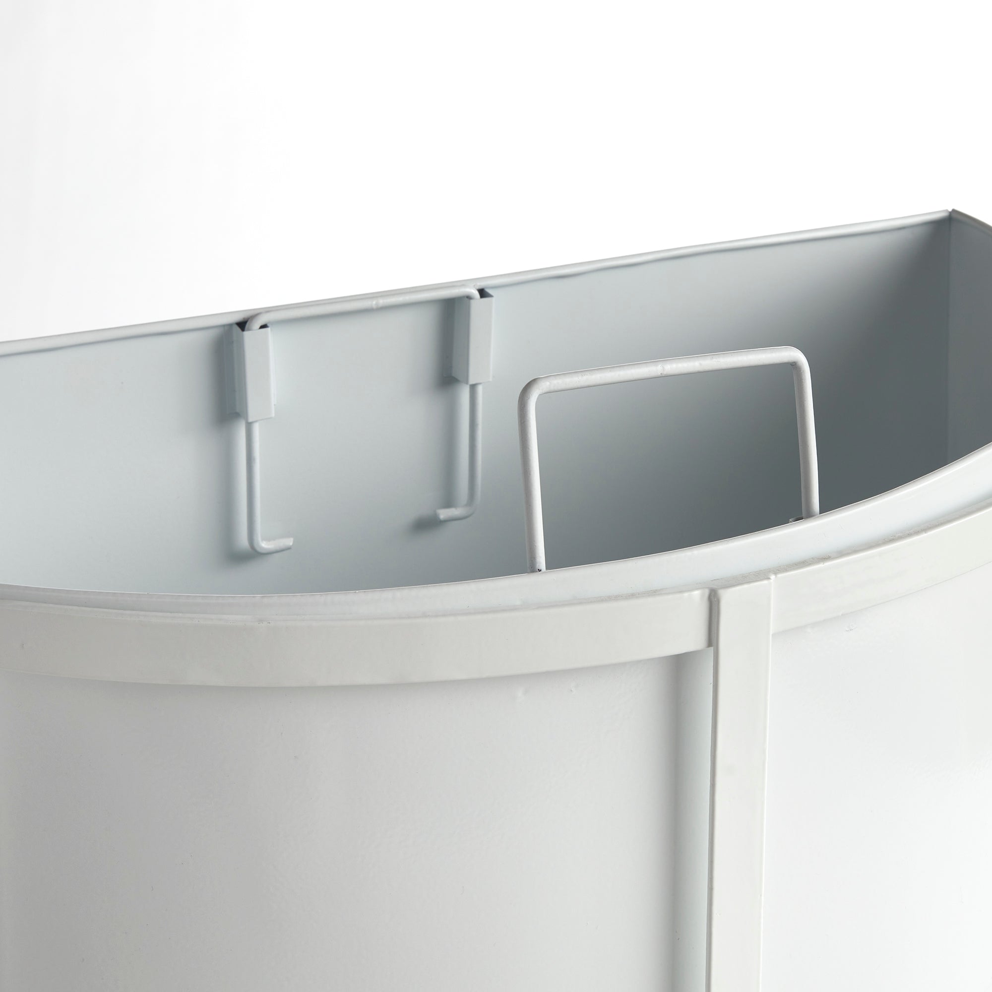 Raised off the ground for proper drainage, this well-scaled demilune planter is the modern interpretation of an antique planter. It is fully powder-coated, and has a removable liner with recessed handles. A statement piece for between windows, garage doors and on patio. Amethyst Home provides interior design, new construction, custom furniture, and area rugs in the Monterey metro area.