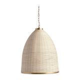Woven in a natural cane rattan, with subtle variations in color making each one truly unique, this pendant is an instant classic. The brass details on the top and along the bottom rim make it decidedly more refined. And talk about scale! A show-stopping choice for kitchen island, entry foyer or hallway. Amethyst Home provides interior design, new construction, custom furniture, and area rugs in the Seattle metro area.