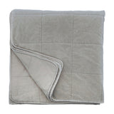 Stone washed for a soft hand feel, the Amsterdam Coverlet is a cotton velvet with a cotton backing. It features a quilted square pattern for a simple and modern look. 100% Cotton with poly fill batting. Amethyst Home provides interior design, new construction, custom furniture, and area rugs in the Kansas City metro area.