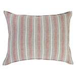 The Montecito Pillow With Insert is a 100% heavy weight hand loomed linen that features alternating thick and thin stripes in a warm color palette of terra cotta and natural surrounded by a 1/2” finished flange. Amethyst Home provides interior design services, furniture, rugs, and lighting in the Dallas metro area.