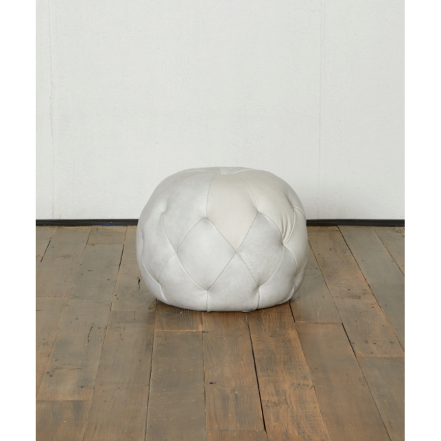 Featuring Pouf 20" Ottoman by Cisco Brothers at Amethyst Home. We love the stitching detail on this Pouf 20" Ottoman by Cisco Brothers. Place in your den, living room, or other entertainment area of your home and keep for years to come! Photographed in Bengal Pin Strip Indigo and Anvil Stone. 
Overall: 20"dia x 15"hSeat Height: 15"h.  Amethyst Home provides interior design, new home construction design consulting, vintage area rugs, and lighting in the Charlotte metro area.