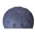 Featuring Pouf 20" Ottoman by Cisco Brothers at Amethyst Home. We love the stitching detail on this Pouf 20" Ottoman by Cisco Brothers. Place in your den, living room, or other entertainment area of your home and keep for years to come! Photographed in Bengal Pin Strip Indigo and Anvil Stone. 
Overall: 20"dia x 15"hSeat Height: 15"h.  Amethyst Home provides interior design, new home construction design consulting, vintage area rugs, and lighting in the Des Moines metro area.