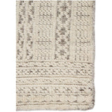 Featuring Reign Sharkskin/Quiet Gray Hand-Knotted Rug by Jaipur Living at Amethyst Home. The captivating Reign collection introduces detail-rich design and inviting carved pile to contemporary and traditional homes alike. The hand-knotted Jadene rug boasts an intricate geometric design in a neutral ivory and light gray colorway. This wool rug's textured.  Amethyst Home provides interior design, new home construction design consulting, vintage area rugs, and lighting in the Laguna Beach metro area.