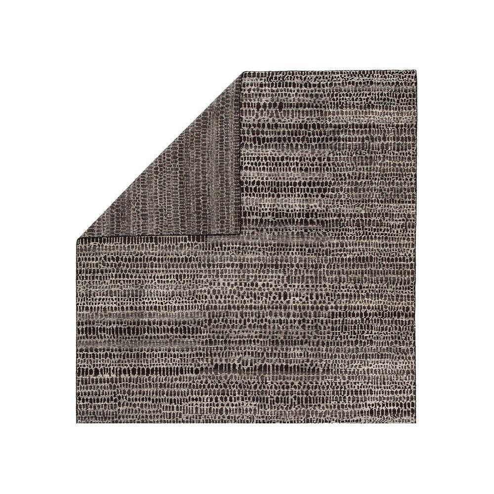 Featuring Reverb Licorice/Espresso Hand-Knotted Rug by Jaipur Living at Amethyst Home. The Reverb collection by Pollack features pattern-rich styles with a globally modern touch. The grid-like geometric design of the hand-knotted Kinetic area rug offers a dynamic look to any space. Crafted of 100% wool, this durable, artisan-made rug is a bold addition to r.  Amethyst Home provides interior design, new home construction design consulting, vintage area rugs, and lighting in the Monterey metro area.