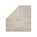 Featuring Reverb Fog/Whitecap Gray Hand-Knotted Rug by Jaipur Living at Amethyst Home. The Reverb collection by Pollack features pattern-rich styles with a globally modern touch. With a whimsical grid-like design of askew geometric shapes, the hand-knotted Reverb area rug offers a dynamic look to any space. Crafted of 100% wool, this durable, artisan-made rug .  Amethyst Home provides interior design, new home construction design consulting, vintage area rugs, and lighting in the Omaha metro area.