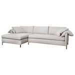 Featuring Radley Upholstered 2 Piece Sectional by Cisco Brothers at Amethyst Home. The Cisco Brothers Radley Upholstered 2 Piece Sectional is a modern beauty with it's clean lines and thin, iron legs. Gather the whole family around to watch a movie or relax into after a long day, this is sure to be everyone's favorite sectional.
Size: 120"w x 63"d x 30"hSe.  Amethyst Home provides interior design, new home construction design consulting, vintage area rugs, and lighting in the Charlotte metro area.