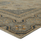 Featuring Rhapsody Delpha Hand-Knotted Rug by Jaipur Living at Amethyst Home. The Rhapsody Delpha Area Rug features heirloom-quality designs of stunningly abrashed Old World patterns. The Delpha area rug boasts a beautifully washed medallion motif with a tile-like, decorative border detail. The light ivory tone is accented with rich green-blue, ochre, .  Amethyst Home provides interior design, new home construction design consulting, vintage area rugs, and lighting in the Newport Beach metro area.