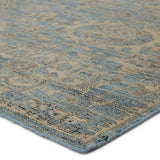 Featuring Rhapsody Faena Hand-Knotted Rug by Jaipur Living at Amethyst Home. The Rhapsody Faena Area Rug features heirloom-quality designs of stunningly abrashed Old World patterns.  The Faena hand-knotted rug boasts a beautifully washed medallion motif with elegant floral accents. The light blue, cream, and gray palette grounds transitional spaces with.  Amethyst Home provides interior design, new home construction design consulting, vintage area rugs, and lighting in the Laguna Beach metro area.