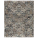 Featuring Rize Nakoda Hand-Knotted Rug by Jaipur Living at Amethyst Home. The Rize Nakoda Area Rug offers intricate and delicately designed global patterns to the modern home. A dynamic tribal motif creates an all-over design on the artistically distressed Nakoda area rug. In a black, tan, white, and blue colorway, this durable hand-knotted wool accen.  Amethyst Home provides interior design, new home construction design consulting, vintage area rugs, and lighting in the Salt Lake City metro area.