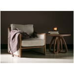 An Amethyst favorite, this Barcelona Occasional Table has an open, airy base that brings character to any area of your home. Bench-crafted with sustainably harvested hardwood in our North Carolina atelier, the Barcelona Table Family is a Verellen Essential.  36" Round Occasional Table: 36"d x 30"h 24" Round Side Table: 24"d x 22"h