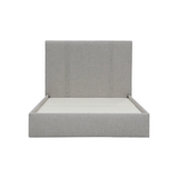 We are in love with the unique details on the Verellen Emilio Bed by Verellen! Standard features include:  Double needle with fan folded pleat detail on headboard Nailhead selection on side panels Upholstered side and front rails Mattress inset 3″ Sits on glides Not available slipcovered Optional: can accommodate 9″ box-spring Fabric is applied up the bolt, seams on footboard and side rails will be visible