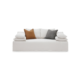 A Verellen original and one of our best selling product lines, the Maxim Sofa Family comes standard with:  Slipcovered Arm pillows semi attached to slipcover Spring down seat construction Notch bottom toss pillows Loose back configuration Double needle stitch detail