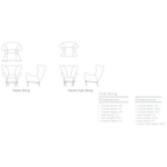 A timeless Verellen classic -- the Paola chair is the perfect hug. The walnut base and hand-hammered iron legs, its sophistication and uniqueness makes it unforgettable.  This chair comes standard with:   foam/down wrap tight seat construction tight back exposed wood detail base hand hammered solid metal legs knife edge kidney pillow double needle stitch detail