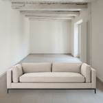 Featuring Grammercy Sofa - Bennett Moon by Four Hands at Amethyst Home. Streamlined yet comfortable!  We loved the subtle piping of the cushion details and beautiful neutral color!  Flexible style, luxurious comfort and family-friendly upholstery. Clean, simple lines and black iron base keep everything casual and chic.
Overall Dimensions: 91"W x 38"L x 30"H. Amethyst Home provides interior design, new home construction design consulting, vintage area rugs, and lighting in the Nashville metro area.