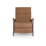 Featuring Chance Warm Taupe Dakota Leather Recliner by Four Hands at Amethyst Home. The Chance Recliner has an invitingly curved seat with dramatic horizontal channels is covered in soft, camel-colored top-grain leather. Rich, tonal frame captures alluring negative—and positive—spaces. A push recliner takes this forward-thinking lounger to the next level.
.  Amethyst Home provides interior design, new home construction design consulting, vintage area rugs, and lighting in the Nashville metro area.