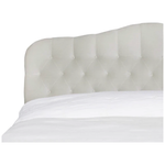 Featuring O'Hara Upholstered Bed by Cisco Brothers at Amethyst Home. Heavy on the elegance with an east-coast vibe! This camelback, button-tufted bed in a light textural grey also features turned legs and upholstered side rails for added interest. 
Queen Dimensions: 67"w x 60"h x 89"dSide Rails: 18"Slat Height: 11.25"Footboard: 18"Mattress Space: 62"w x 81"dBox. Amethyst Home provides interior design, new home construction design consulting, vintage area rugs, and lighting in the Omaha metro area.