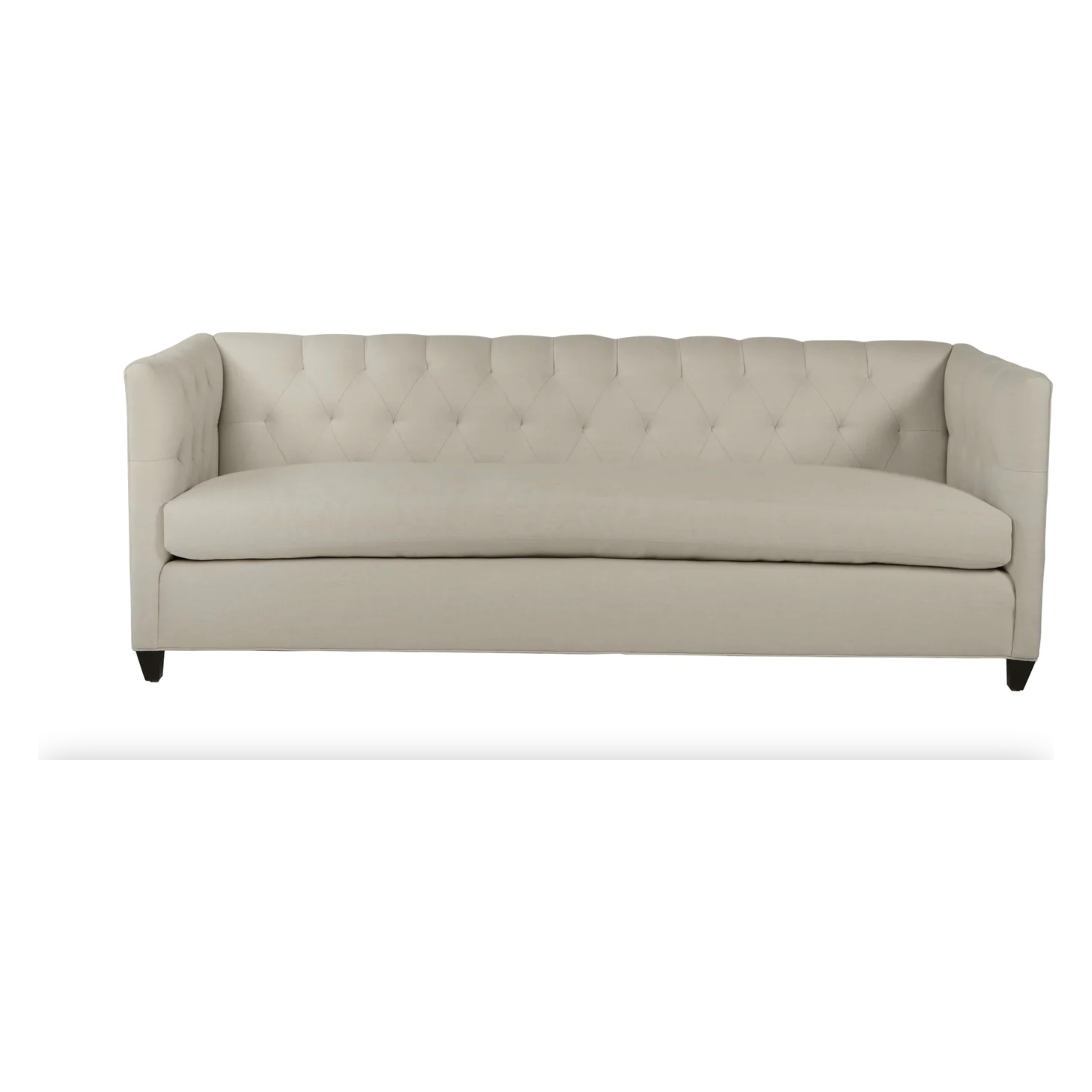 Featuring Kenso Upholstered 84" Sofa by Cisco Brothers at Amethyst Home. A sleek update on a living room staple, the Kenso Upholstered 84" Sofa by Cisco Home perfectly blends modern and traditional styles. It strikes a boxy silhouette, softened by the tufted back and inviting bench seating. It’s tapered button leg style rounds out the design.
Overall: . Amethyst Home provides interior design, new home construction design consulting, vintage area rugs, and lighting in the Salt Lake City metro area.