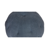 Featuring Pouf 20" Ottoman by Cisco Brothers at Amethyst Home. We love the stitching detail on this Pouf 20" Ottoman by Cisco Brothers. Place in your den, living room, or other entertainment area of your home and keep for years to come! Photographed in Bengal Pin Strip Indigo and Anvil Stone. 
Overall: 20"dia x 15"hSeat Height: 15"h. Amethyst Home provides interior design, new home construction design consulting, vintage area rugs, and lighting in the Miami metro area.