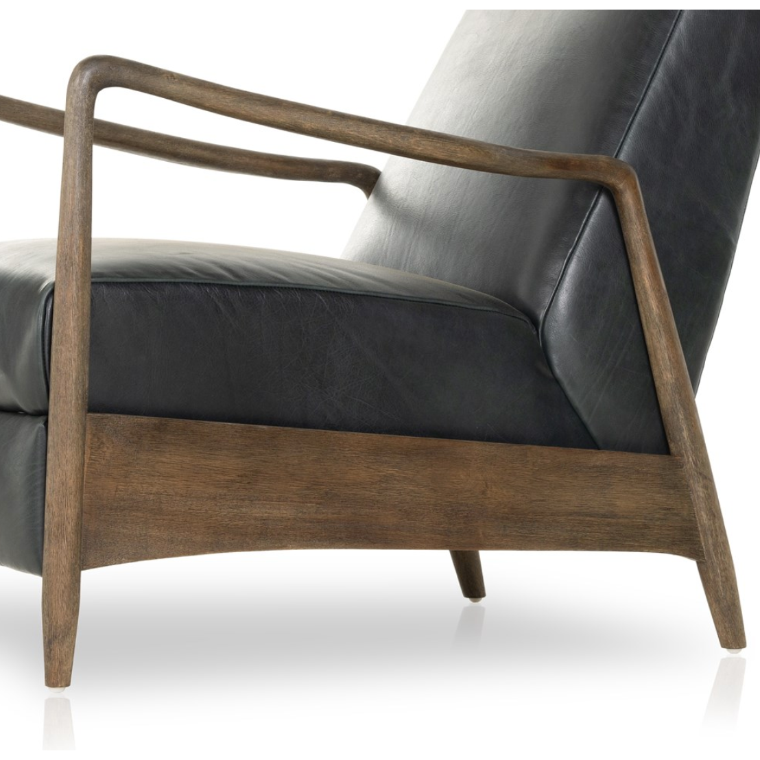 Featuring Braden Dakota Black Recliner by Four Hands at Amethyst Home. The craftsmanship of the sophisticated Braden Recliner seen here in Dakota Black is second to none. With its soft leather and silhouette, this recliner will look great in your main living space or office.
Overall Dimensions: 29"W x 37"L x 36.50"HMaterials: Top Grain Leather, Solid Paraw. Amethyst Home provides interior design, new home construction design consulting, vintage area rugs, and lighting in the Alpharetta metro area.