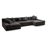 The ultimate low, cozy sofa. We would put this Esme sofa from Verellen in the family room, living room, or movie theater. The juxtaposition of a juicy, miniature-spring filled down-wrapped cushion and firm back is ultra comfortable. We love the thick, firm arms for resting cell phones & snacks. Enjoy this sofa upholstered or slipcovered.