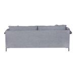 Featuring Radley Upholstered Sofa Family by Cisco Brothers at Amethyst Home. A love letter to the Radley sofa -- the metal iron feet and laid back approach to sitting is effortlessly chic.  A feather cloud cushion with down filled back cushions allow for a sit that is upright yet comfortably deep. Photographed in Molino Fog. Lifestyle Photograph in Grays.  Amethyst Home provides interior design, new home construction design consulting, vintage area rugs, and lighting in the Kansas City metro area.