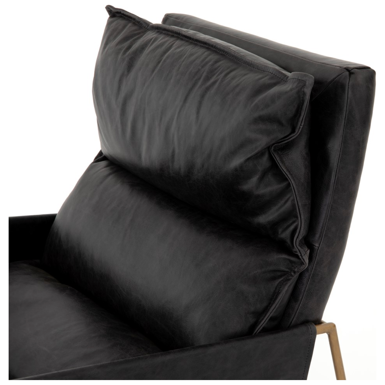 Featuring Taryn Chair - Sonoma Black by Four Hands at Amethyst Home. This Taryn Chair - Sonoma Black is a nod to relaxed modernism, playing up the natural depth of exclusive top-grain leather, with buckle details and low-slung styling crafting the hippest of vibes.
Overall Dimensions: 28"W x 37"L x 35"HColors: Sonoma Black, Aged BrassMaterials: Top Grai.  Amethyst Home provides interior design, new home construction design consulting, vintage area rugs, and lighting in the Laguna Beach metro area.