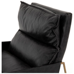 Featuring Taryn Chair - Sonoma Black by Four Hands at Amethyst Home. This Taryn Chair - Sonoma Black is a nod to relaxed modernism, playing up the natural depth of exclusive top-grain leather, with buckle details and low-slung styling crafting the hippest of vibes.
Overall Dimensions: 28"W x 37"L x 35"HColors: Sonoma Black, Aged BrassMaterials: Top Grai.  Amethyst Home provides interior design, new home construction design consulting, vintage area rugs, and lighting in the Laguna Beach metro area.