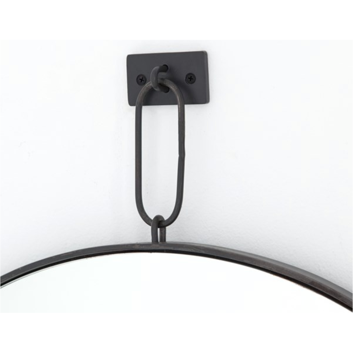 Featuring Vina Mirror by Four Hands at Amethyst Home. Antiqued iron is simply rounded reflecting its timeless design. A single pendant suspension meets graceful shape with modern-industrial edge.
Overall Dimensions: 30"W x 1"L x 36.50"H
Colors: Antiqued Iron, MirrorMaterials: Iron, MirrorWeight: 28.9 lbVolume: 3.88 cu ft.  Amethyst Home provides interior design, new home construction design consulting, vintage area rugs, and lighting in the Boston metro area.