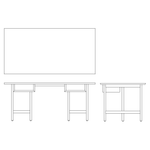 A beautiful, fumed black desk made by Verellen. The Isola Desk is made from gorgeous ash wood with stylish open storage. The desk adds sophistication and a minimal approach to work and play. Made entirely from solid wood -- no veneer needed.  72"w x 36"d x 30"  This piece is made to order just for you in High Point, North Carolina in 8-10 weeks.  Available in various Ash wood finishes or upgrade to natural Walnut.