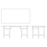 A beautiful, fumed black desk made by Verellen. The Isola Desk is made from gorgeous ash wood with stylish open storage. The desk adds sophistication and a minimal approach to work and play. Made entirely from solid wood -- no veneer needed.  72"w x 36"d x 30"  This piece is made to order just for you in High Point, North Carolina in 8-10 weeks.  Available in various Ash wood finishes or upgrade to natural Walnut.