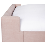 Featuring Laurel Upholstered Bed by Cisco Brothers at Amethyst Home. We love the maple wood base of this Laurel Bed by Cisco Brothers. A cozy, chic piece to add to your bedroom to immediately elevate the space. Photographed in Molino Blush. 
Queen: Dimensions: 65"w x 31.5"h x 84.5"dSide Rails Height: 12.5"Slat Height: 5.75"Footboard Height: 20.5"Mattre.  Amethyst Home provides interior design, new home construction design consulting, vintage area rugs, and lighting in the Winter Garden metro area.