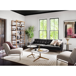 Featuring Helen Round Coffee Table by Four Hands at Amethyst Home. Simple, sophisticated style. The Helen Round Coffee Table has a slim tripod base of raw brass supports a rounded tabletop of polished white marble. Petite scale perfect for smaller spaces or rooms with a sectional.
Overall Dimensions: 32"W x 32"L x 16.50"H
Colors: Raw Brass, Polished White M.  Amethyst Home provides interior design, new home construction design consulting, vintage area rugs, and lighting in the Seattle metro area.