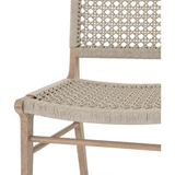 Featuring Delmar Outdoor Dining Chair by Four Hands at Amethyst Home. Simply stylish, indoors or out. Washed brown teak frames woven ivory rope, making a texture-driven statement. Cover or store inside during inclement weather and when not in use.
Overall Dimensions: 20.50"W x 24.25"L x 35"HColors: Ivory Rope, Washed Brown-FscMaterials: 100% Polypropyle.  Amethyst Home provides interior design, new home construction design consulting, vintage area rugs, and lighting in the Laguna Beach metro area.