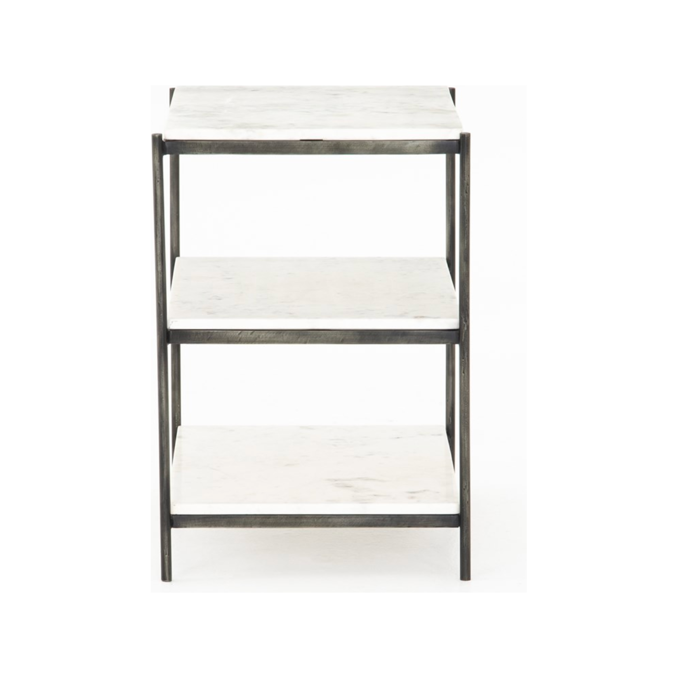 Featuring Tatum Nightstand - Hammered Gray by Four Hands at Amethyst Home. A luxe alternative to nightstands -- this Tatum marble nightstand is sophisticated, easy to style, and we love the proportions with a king sized bed.
Overall Dimensions: 25"W x 18"L x 26"H
Colors: Hammered Grey W/Clear Powder Coat, Polished White MarbleMaterials: Iron, Solid MarbleWe.  Amethyst Home provides interior design, new home construction design consulting, vintage area rugs, and lighting in the Portland metro area.