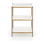 Featuring Felix Nightstand - Antique Brass by Four Hands at Amethyst Home. Add a pop of sophistication to any space. Classic white marble lays three tiers of smooth shelving for plenty of space, while antique brass-finished iron framing places a feminine spin on bedside storage.
Overall Dimensions: 25"W x 18"L x 26"H
Colors: Antique Brass, Polished White .  Amethyst Home provides interior design, new home construction design consulting, vintage area rugs, and lighting in the Scottsdale metro area.