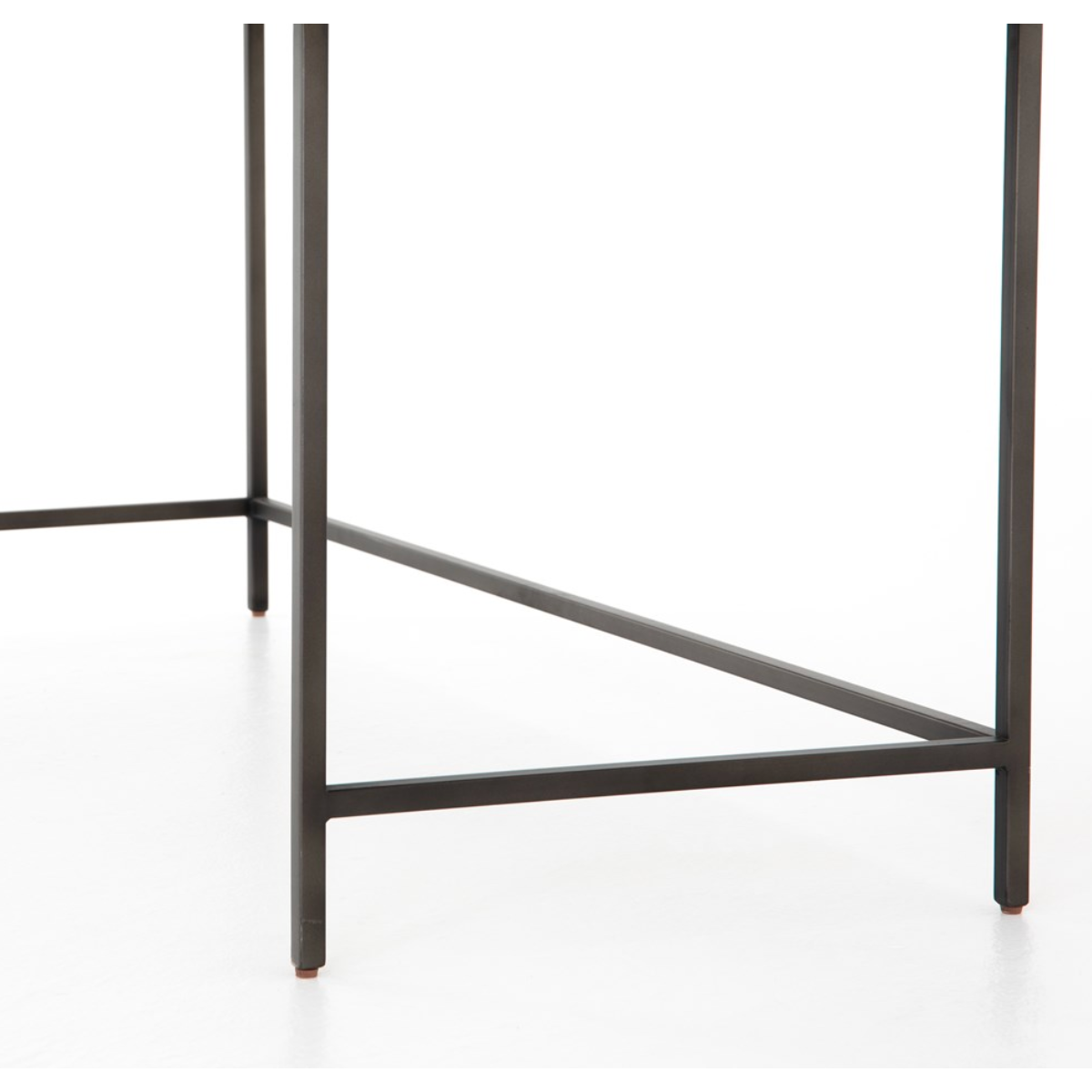 Featuring Trey Modular Writing Desk - Black Wash Poplar by Four Hands at Amethyst Home. The Trey Black Wash Poplar Modular Writing Desk sleek and simple, black-finished poplar offers plenty of desk storage by way of three spacious drawers. Metal-secured pulls of top-grain leather add a textural element of surprise. Great solo or paired with matching co.  Amethyst Home provides interior design, new home construction design consulting, vintage area rugs, and lighting in the Newport Beach metro area.