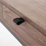 Featuring Trey Modular Writing Desk - Auburn Poplar by Four Hands at Amethyst Home. Inspired by clean mid-century design, grey-ish auburn poplar offers plenty of desk storage by way of three spacious drawers. Metal-secured leather pulls add a textural element of surprise. Great solo or paired with matching corner desk, file cabinet or credenza.
Overall Di.  Amethyst Home provides interior design, new home construction design consulting, vintage area rugs, and lighting in the Washington metro area.