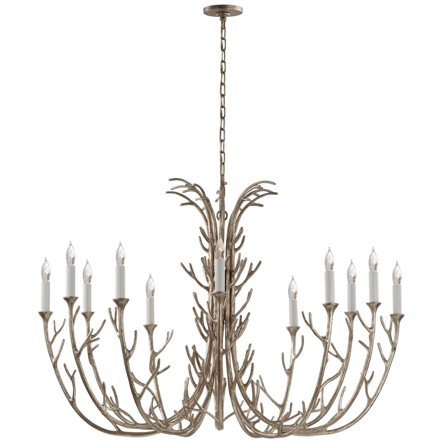 Featuring Silva Grande Chandelier by Visual Comfort at Amethyst Home. The protruding branches of this Silva Chandelier by Visual Comfort are stunning and would look fabulous in any dining room, entry, or other large area. 
Overall Dimensions: 48.25" L x 48.25" W x 37" HWeight: 104 lbs.  Amethyst Home provides interior design, new home construction design consulting, vintage area rugs, and lighting in the Winter Garden metro area.