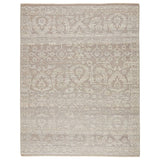 Featuring Sonnette Ayres Hand-Knotted Rug by Jaipur Living at Amethyst Home. The richly textured and elegantly designed Sonnette Ayres Area Rug combines an inviting, soft hand and eye-catching transitional style. The Ayres rug boasts a neutral palette of light taupe and gray that creates beautiful dimension among the brocade design. This hand-knotted wool .  Amethyst Home provides interior design, new home construction design consulting, vintage area rugs, and lighting in the Calabasas metro area.