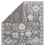 Featuring Sonnette Riona Hand-Knotted Rug by Jaipur Living at Amethyst Home. The richly textured and elegantly designed Sonnette Riona Area Rug combines an inviting, soft hand and eye-catching transitional style. The Riona area rug boasts a high-contrast gray and silver palette that creates beautiful dimension among the florette medallion design. This han.  Amethyst Home provides interior design, new home construction design consulting, vintage area rugs, and lighting in the Alpharetta metro area.