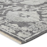 Featuring Sonnette Riona Hand-Knotted Rug by Jaipur Living at Amethyst Home. The richly textured and elegantly designed Sonnette Riona Area Rug combines an inviting, soft hand and eye-catching transitional style. The Riona area rug boasts a high-contrast gray and silver palette that creates beautiful dimension among the florette medallion design. This hand-kn.  Amethyst Home provides interior design, new home construction design consulting, vintage area rugs, and lighting in the Austin metro area.