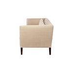 Featuring Stewart Sofa by Cisco Brothers at Amethyst Home. The Stewart Sofa by Cisco Brothers has a simple silhouette with striking angles and trim wooden accent legs. The wide bench cushion provides ample seating space ideal for entertaining. Pop some popcorn and pile on the throw pillows for cozy movie nights with the family. Photographed in Vintage Flax. Li.  Amethyst Home provides interior design, new home construction design consulting, vintage area rugs, and lighting in the Miami metro area.