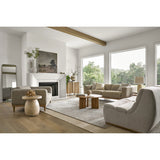 Featuring Agnes Coffee Table by Surya at Amethyst Home. Beautiful reeded coffee table design for an organic modern look .  Made of smooth mango wood for an natural look.
16"H x 36"W x 36"D. Amethyst Home provides interior design, new home construction design consulting, vintage area rugs, and lighting in the Portland metro area.