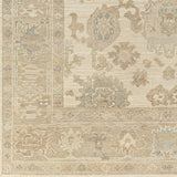 Featuring Antalya Beige / Steel Hand-KnottedRug by Surya at Amethyst Home. The Antalya Collection showcases traditional inspired designs that exemplify timeless styles of elegance, comfort, and sophistication. With their hand knotted construction, these rugs provide a durability that can not be found in other handmade constructions, and boasts the ability to be thoroughly cleaned . Amethyst Home provides interior design, new construction, custom furniture, and area rugs in the Charlotte metro area