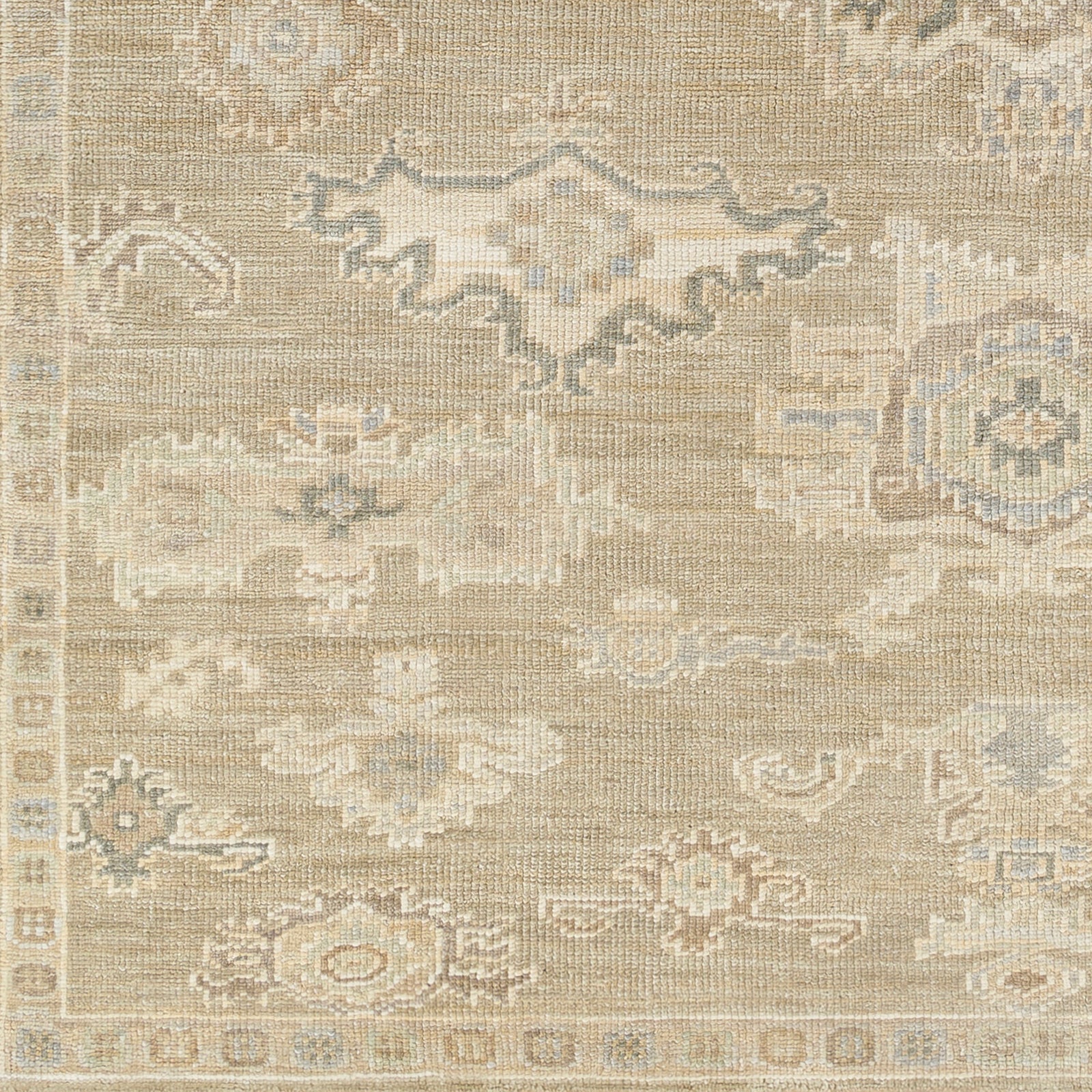 Featuring Antalya Beige / Sage Hand-Knotted Rug by Surya at Amethyst Home. The Antalya Collection showcases traditional inspired designs that exemplify timeless styles of elegance, comfort, and sophistication. With their hand knotted construction, these rugs provide a durability that can not be found in other handmade constructions, and boasts the ability to be thoroughly clea. Amethyst Home provides interior design, new construction, custom furniture, and area rugs in the Winter Garden metro area