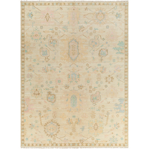 Antalya Natural / Sky Hand-Knotted Rug
