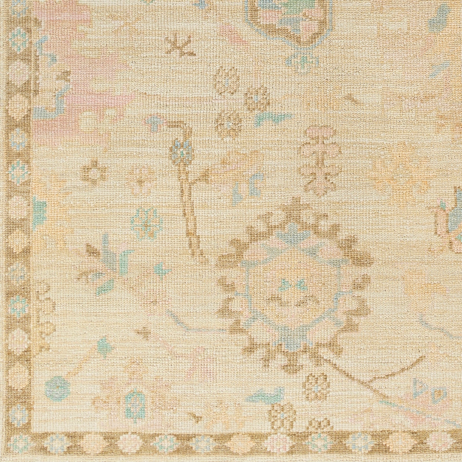 Featuring Antalya Natural / Sky Hand-Knotted Rug by Surya at Amethyst Home. The Antalya Rug Collection showcases traditional inspired designs that exemplify timeless styles of elegance, comfort, and sophistication. With their hand knotted construction, these rugs provide a durability that can not be found in other handmade constructions, and boasts the abilit.  Amethyst Home provides interior design, new home construction design consulting, vintage area rugs, and lighting in the Boston metro area.